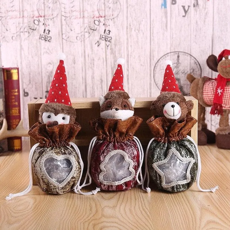 3Pcs Christmas Decoration Candy Bag