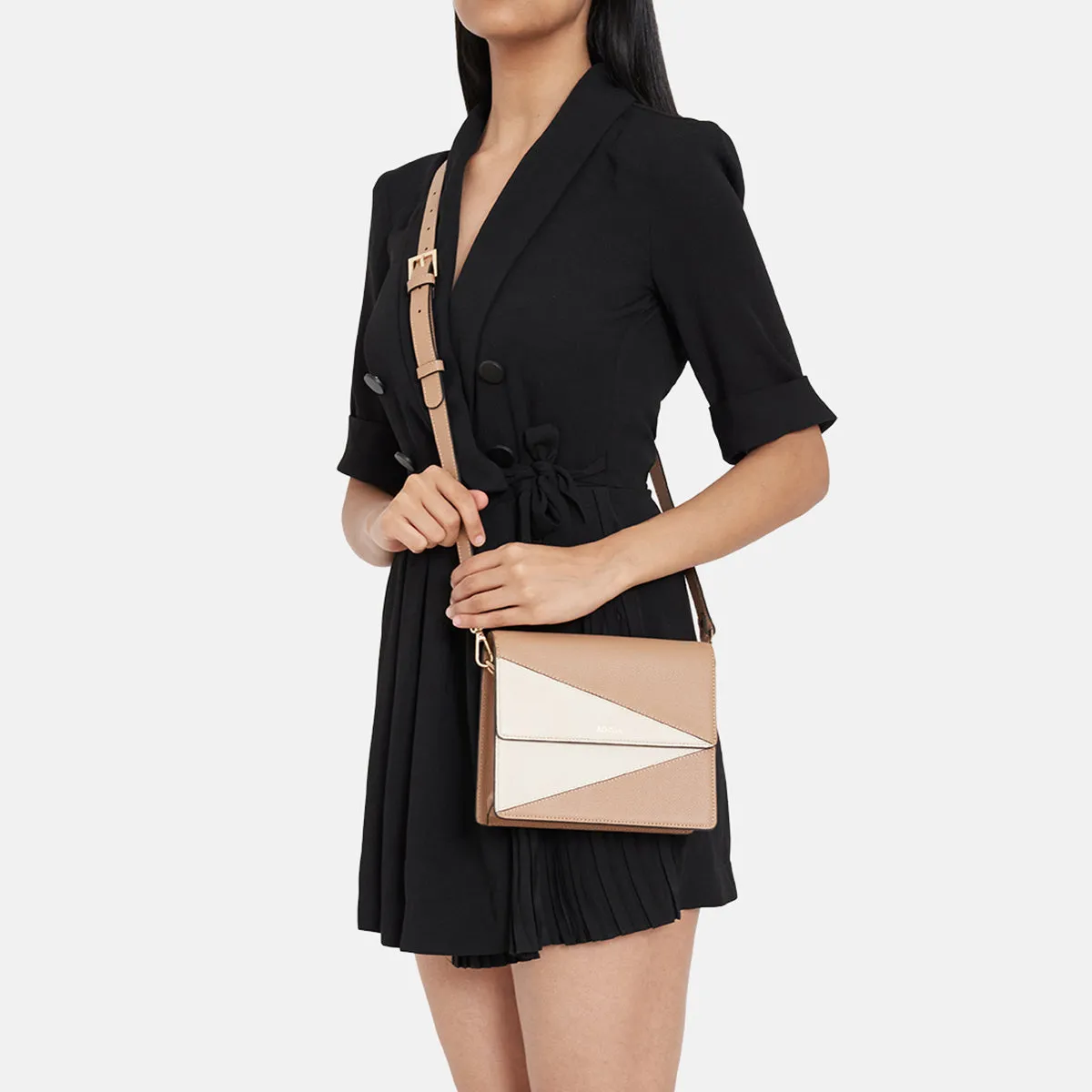 Adisee Diana Beige Sling And Cross Bags