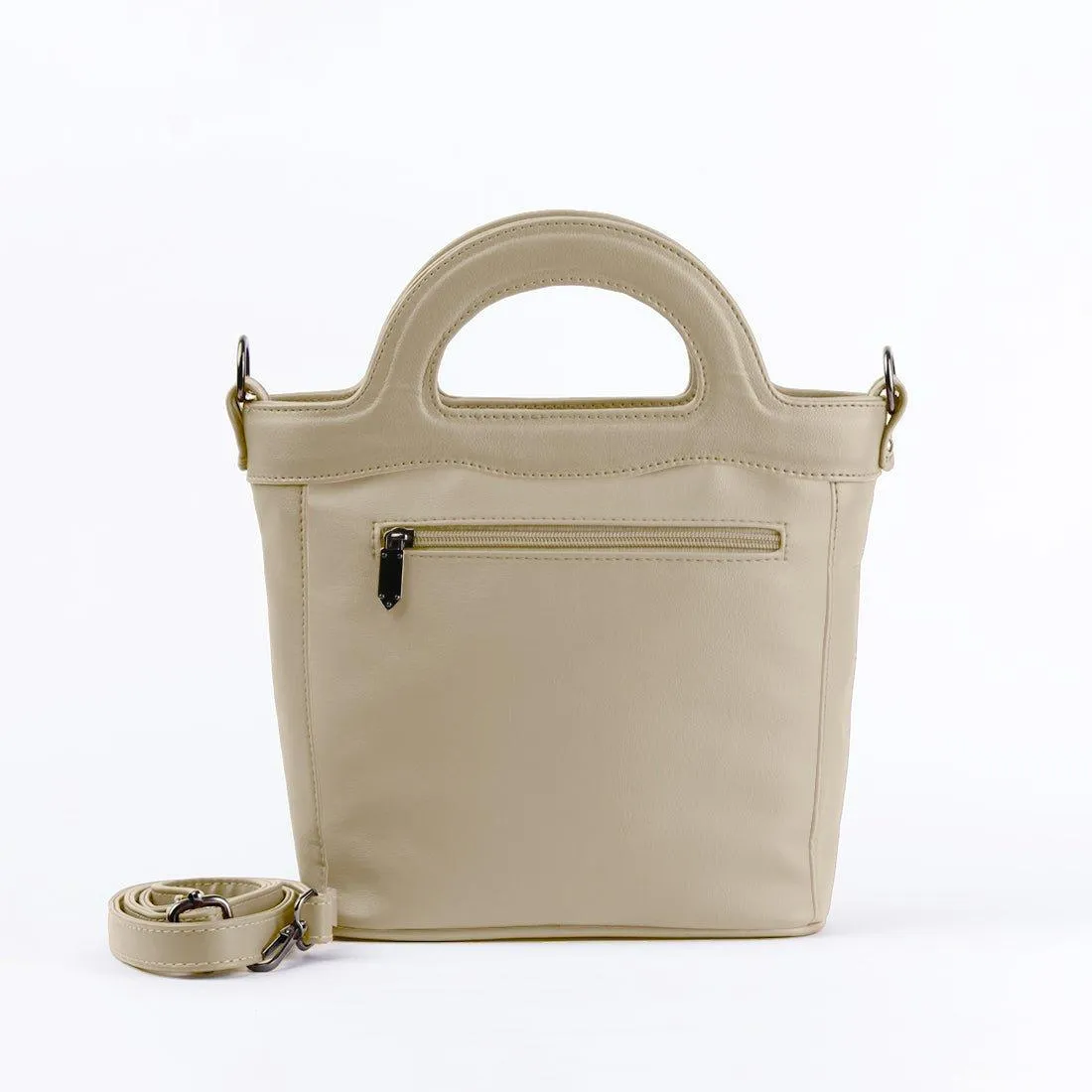 Beige Top Handle Handbag Orange Cheetah