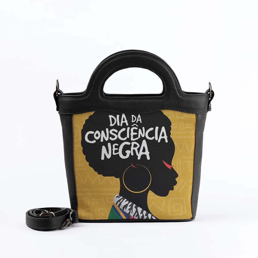 Black Top Handle Handbag Consciencia Negra