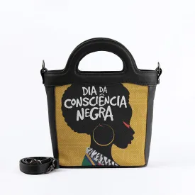 Black Top Handle Handbag Consciencia Negra