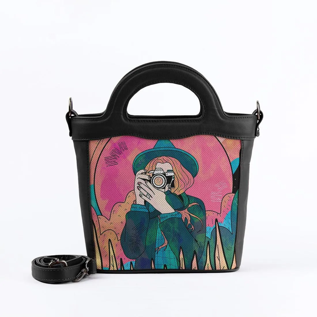 Black Top Handle Handbag The space photographer