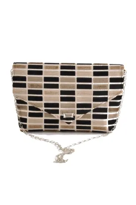 Block Black Envelope Clutch