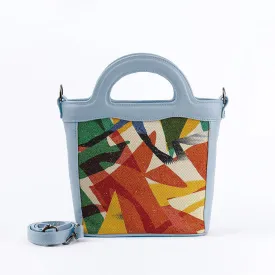 Blue Top Handle Handbag Art