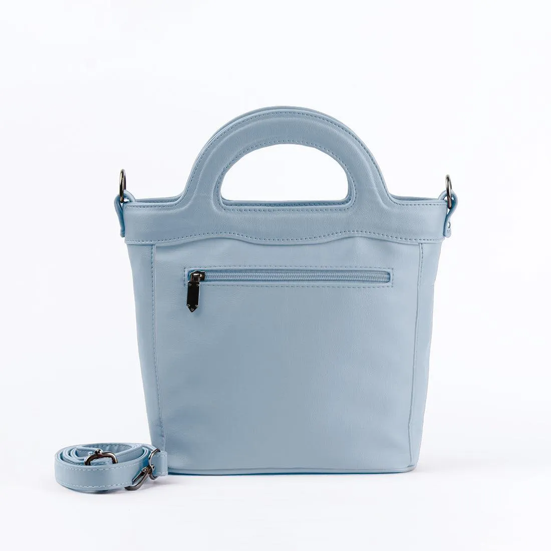 Blue Top Handle Handbag Art
