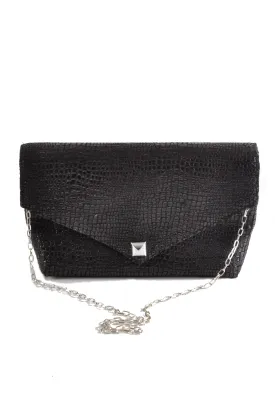 Boa Black envelope clutch