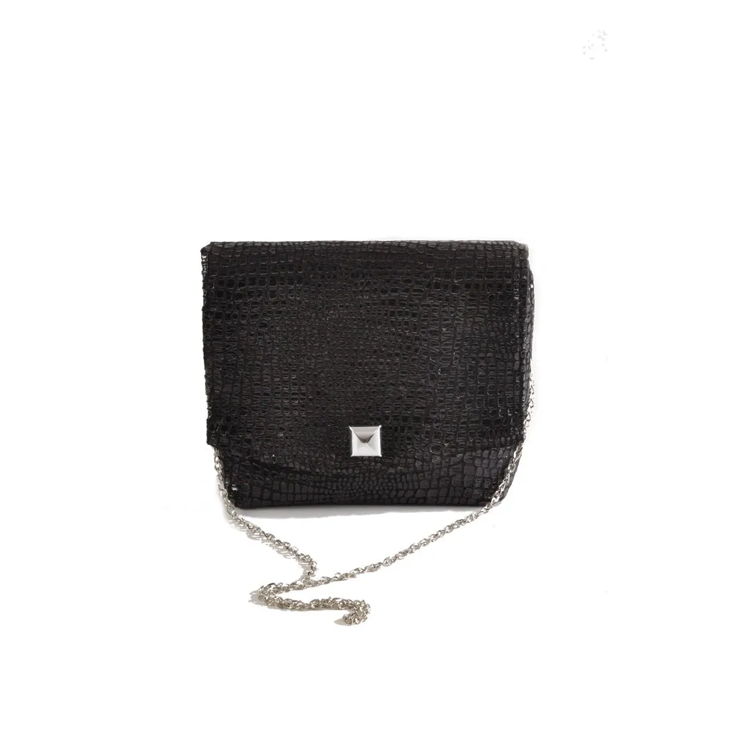Boa Black square clutch