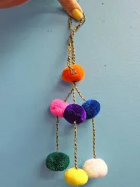 Boho Pom Pom Purse Charm