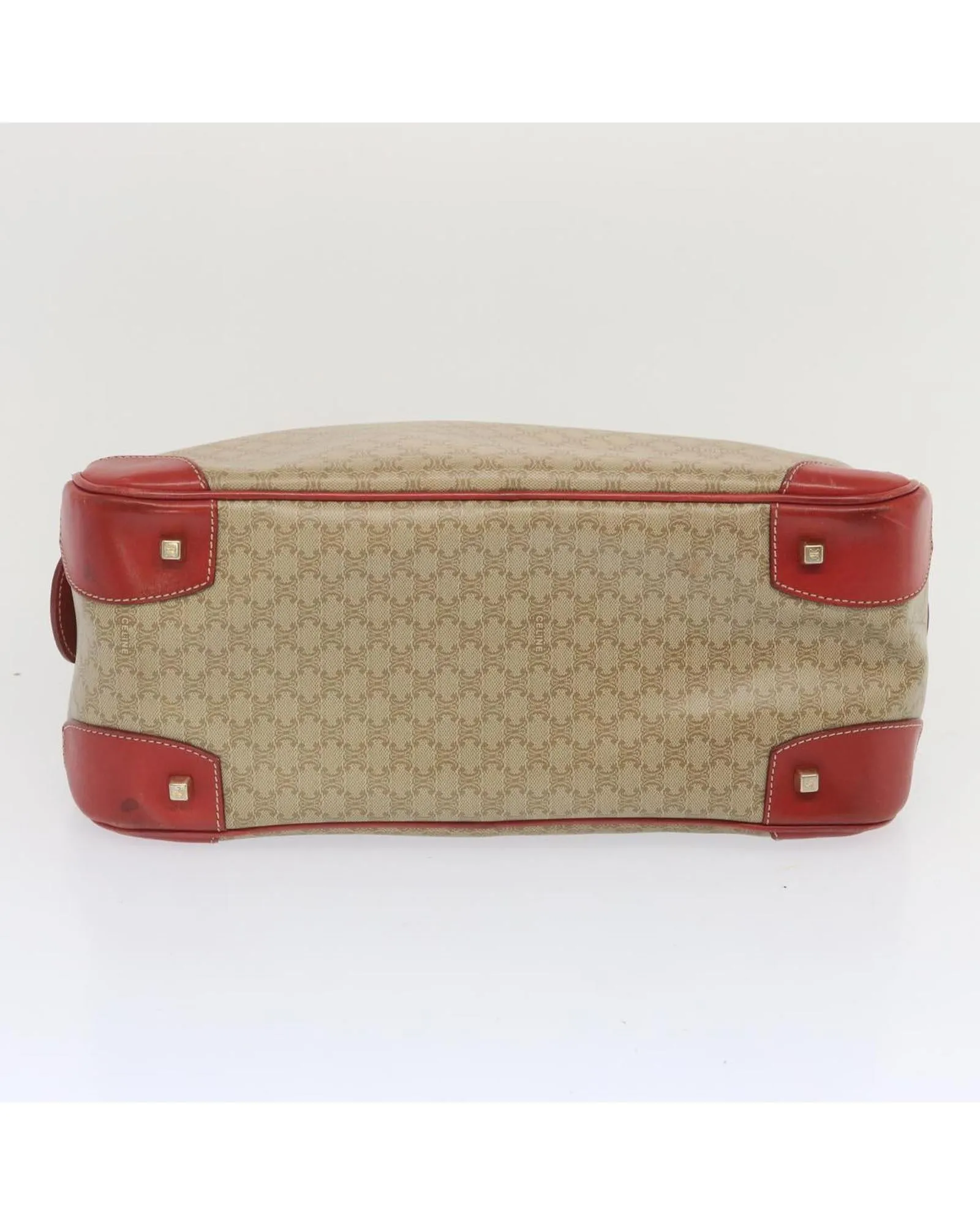 CELINE Cabas Beige Canvas Leather Handbag