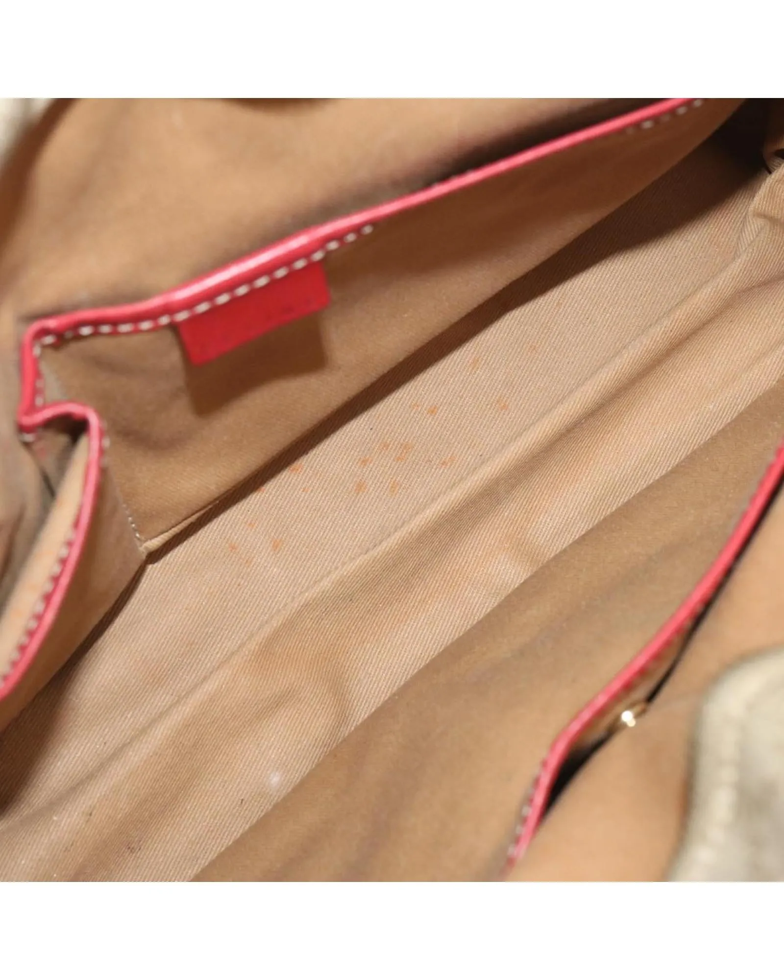 CELINE Cabas Beige Canvas Leather Handbag