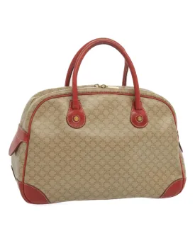 CELINE Cabas Beige Canvas Leather Handbag