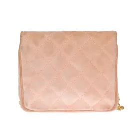 CHANEL Classic Mini shoulder flap Bag in pink quilted suede, GHW