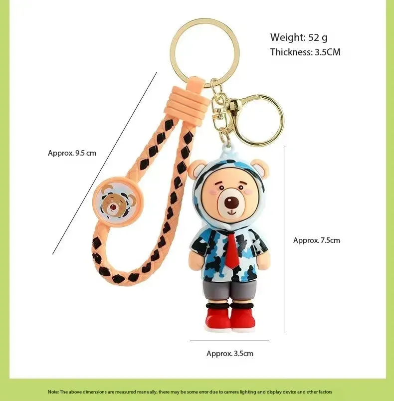 Charming Hooded Bear Keychain