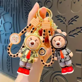 Charming Hooded Bear Keychain