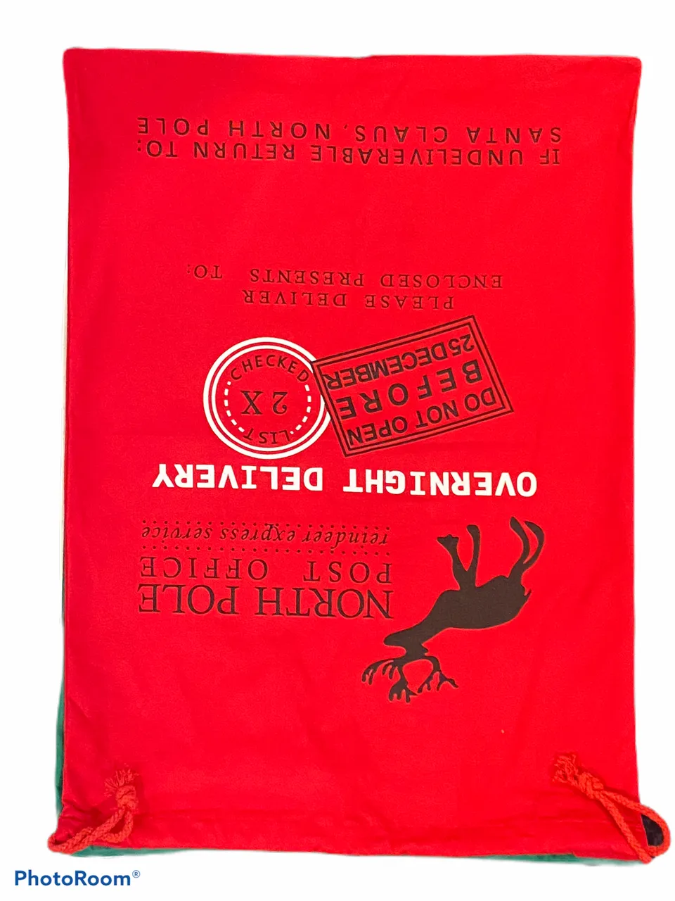 Christmas Santa Gift Sacks Stockings Large Canvas  50 cm x 70 cm Kids Gift Bag