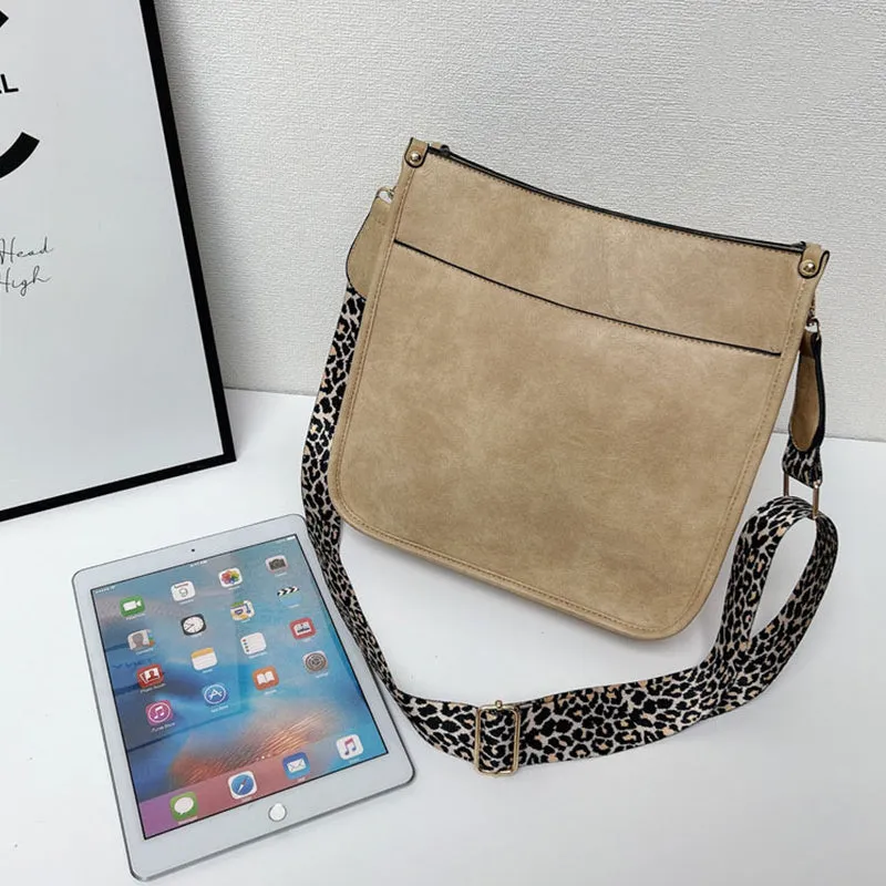 Colorful Straps Crossbody Leather Bags