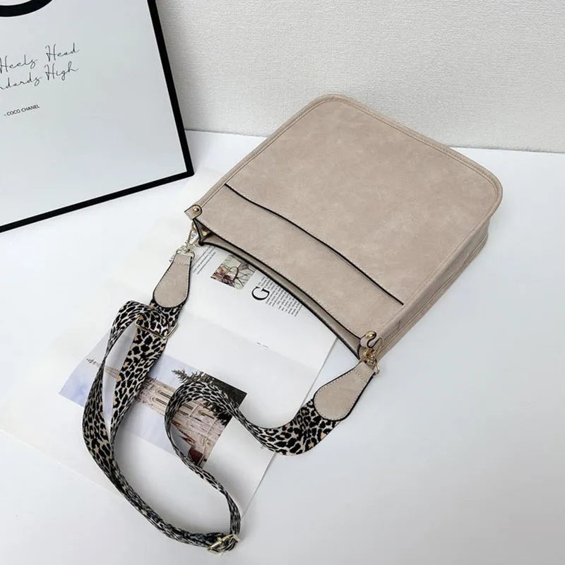 Colorful Straps Crossbody Leather Bags