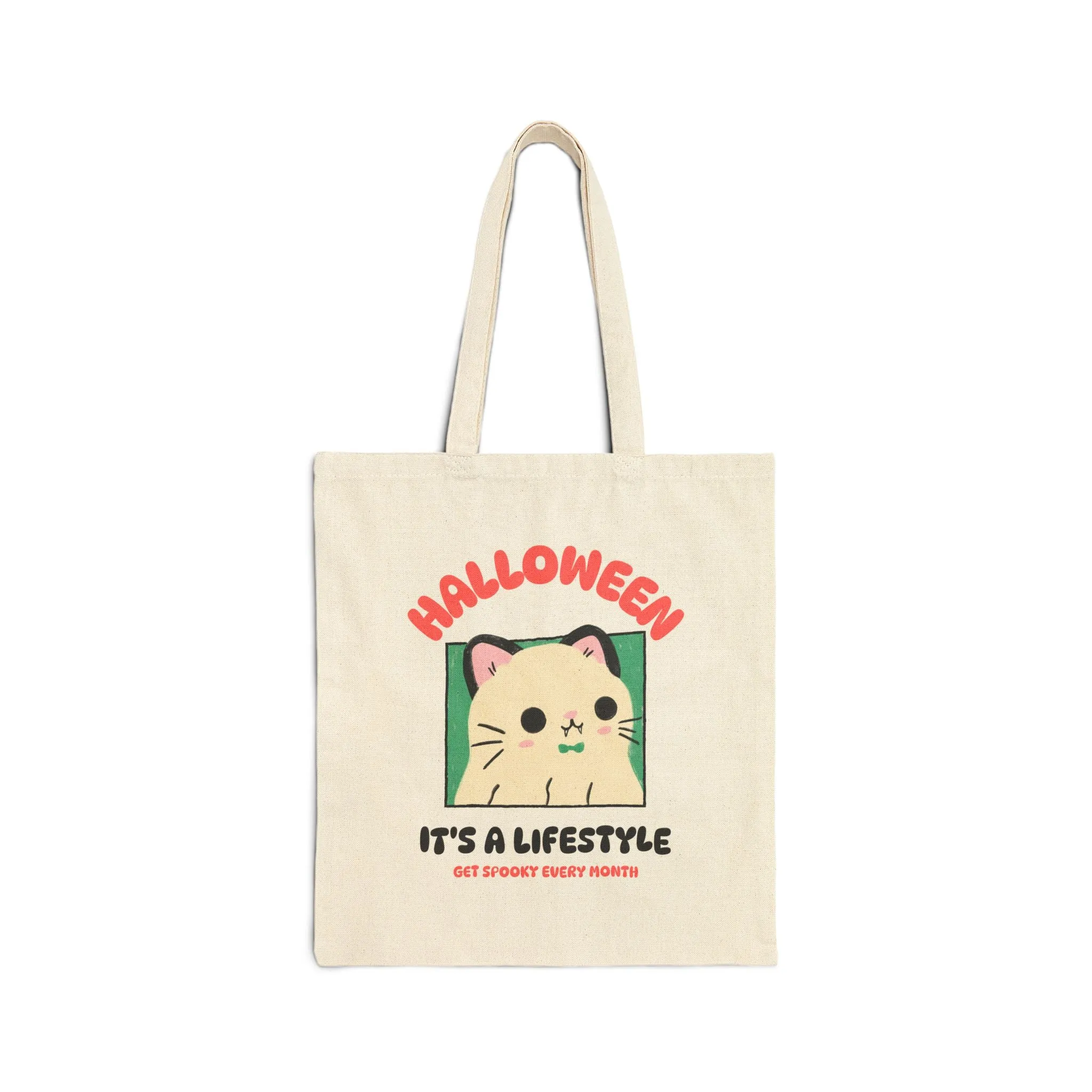 Cute Ghost Cotton Canvas Tote Bag