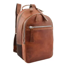 DR289 Italian Buffalo Classic Leather Simple Bag Backpack Tan