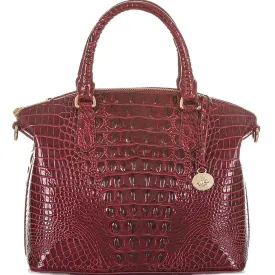 Duxbury Croc Embossed Leather Satchel