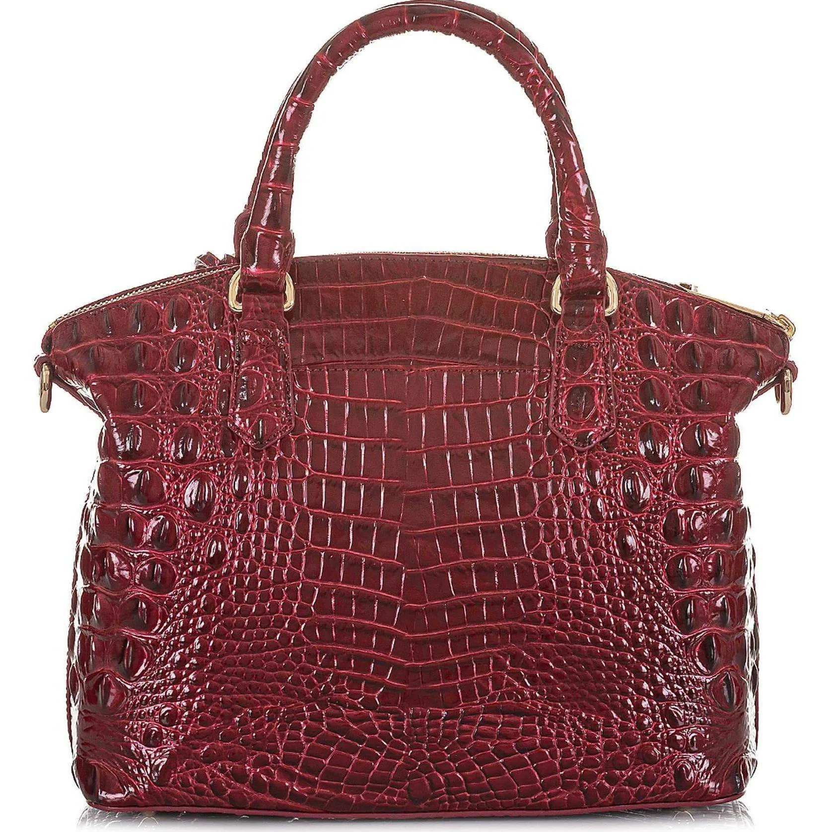 Duxbury Croc Embossed Leather Satchel