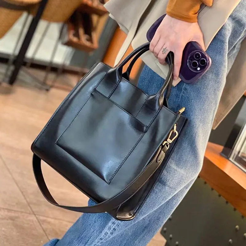 Fashion Genuine Leather Crossbody Handbag