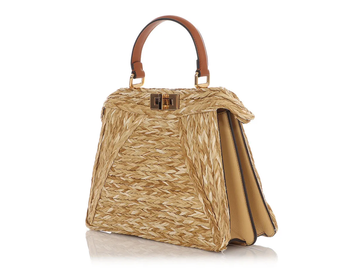 Fendi Medium Raffia Peekaboo IseeU