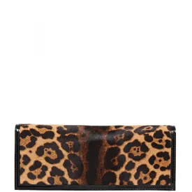 Gucci Leather jaguar print clutch bag