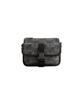 Malelions Monogram Messenger Bag | Black
