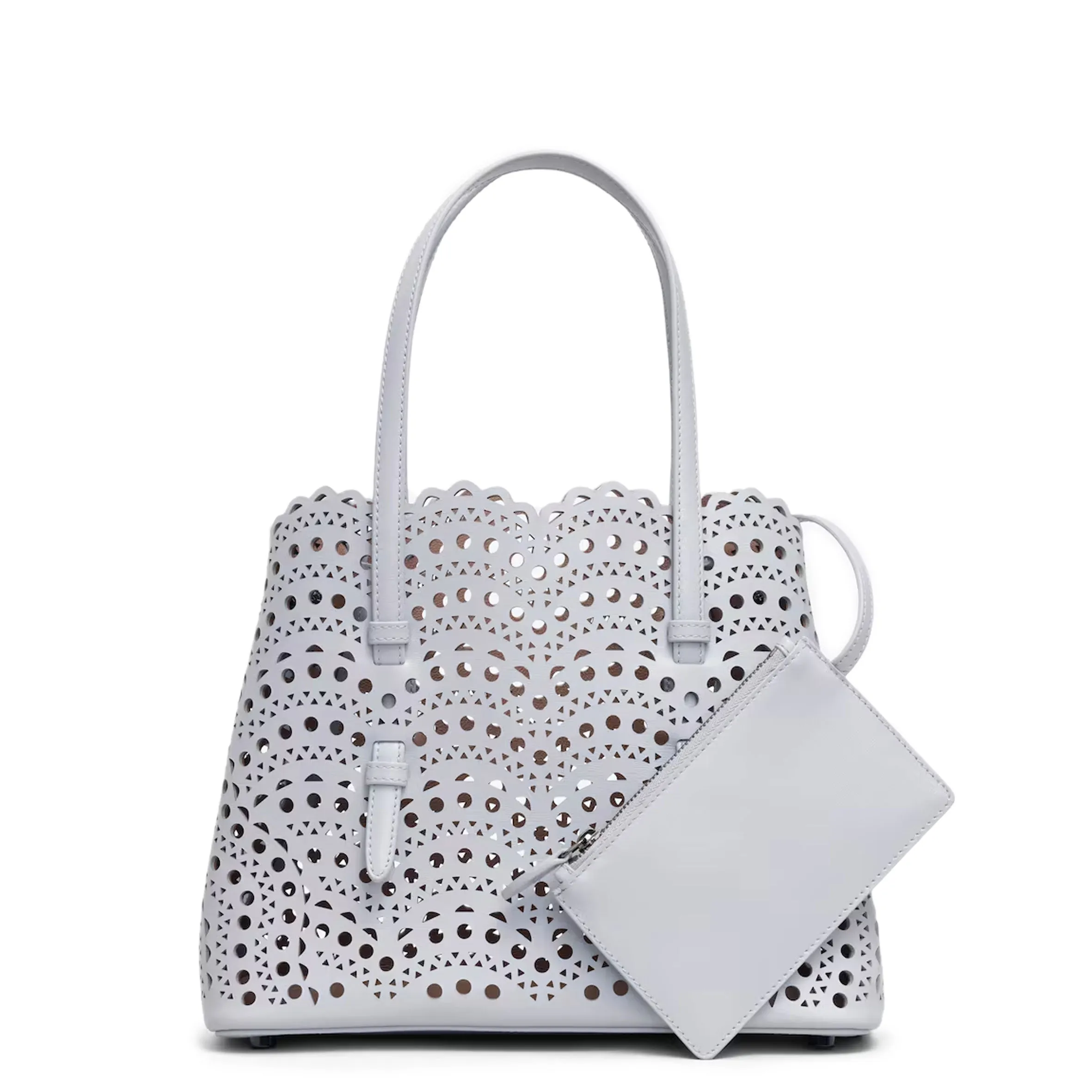 Mina 25 Wave Lux Calfskin, Gris Perle