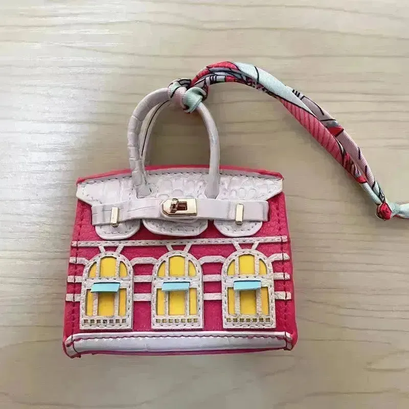 Mini Leather Bag Keychains