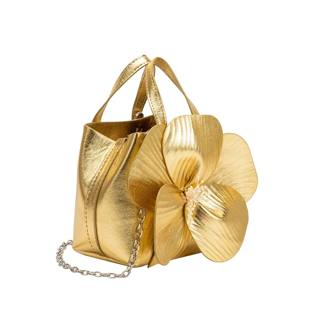Monroe Gold Flower Bag