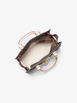 Nouveau Hamilton Small Logo and Leather Satchel