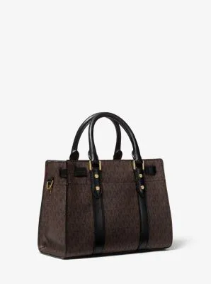 Nouveau Hamilton Small Logo and Leather Satchel
