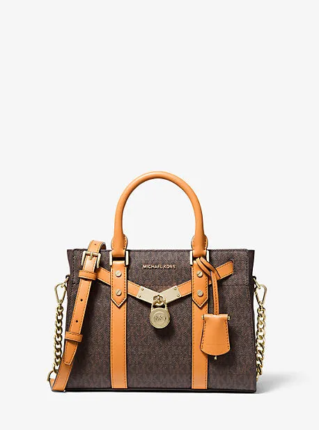 Nouveau Hamilton Small Logo and Leather Satchel