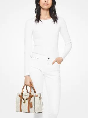 Nouveau Hamilton Small Logo and Leather Satchel