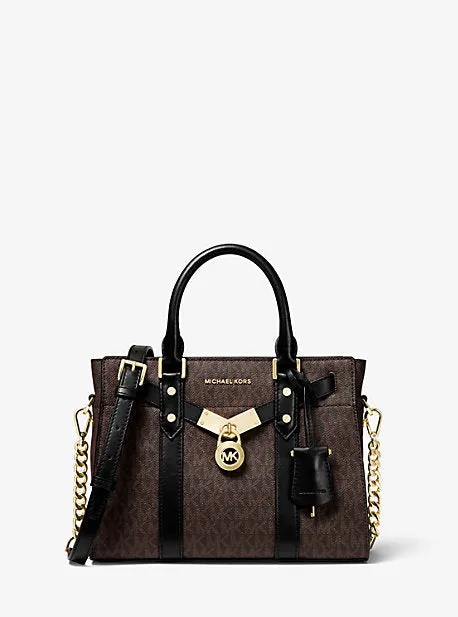 Nouveau Hamilton Small Logo and Leather Satchel