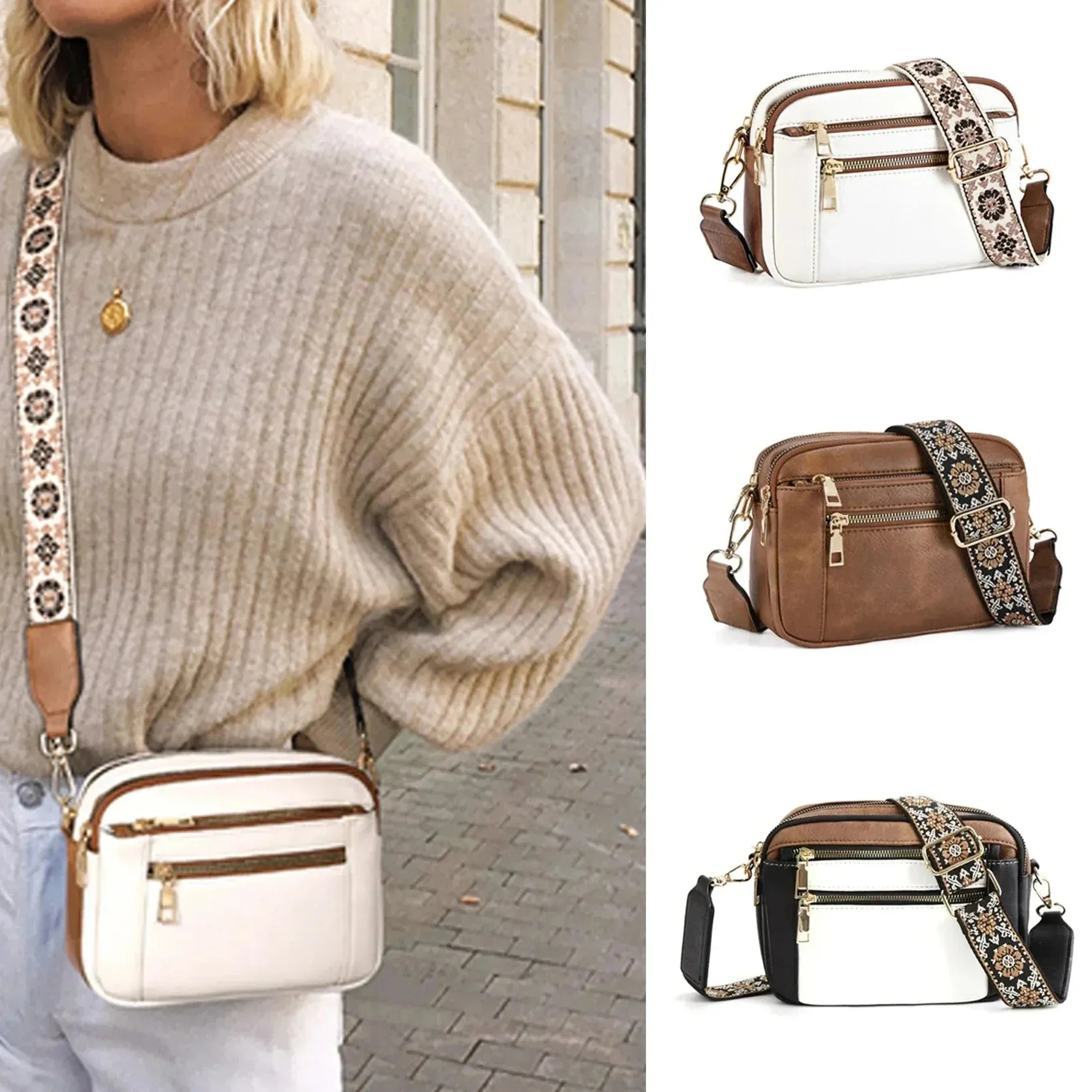 NYLAH - CROSSBODY WITH COLORFUL STRAPS