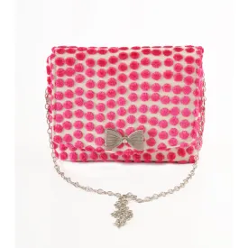 Polka Dot Pink square clutch