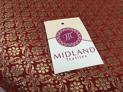 Pure Silk Indian Banarsi Floral Woven Golden Metallic Brocade 45" M260 Mtex