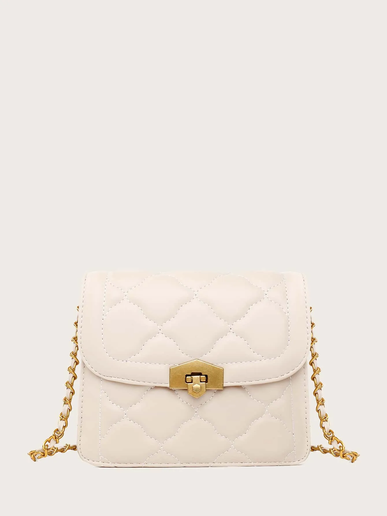 Quilted Flap Chain Shoulder Bag