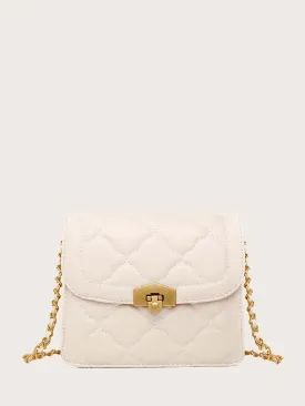 Quilted Flap Chain Shoulder Bag
