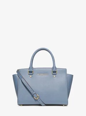 Selma Saffiano Leather Medium Satchel