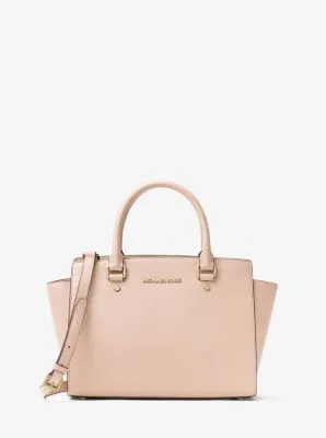 Selma Saffiano Leather Medium Satchel