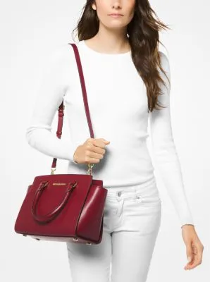 Selma Saffiano Leather Medium Satchel