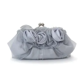 Silk Chain Clutches With Flower