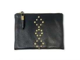 Small Stud Zip Clutch