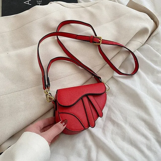 Toddler Girls Designer Bag - Mini Saddle Bag