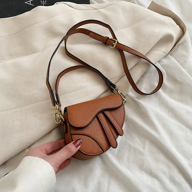Toddler Girls Designer Bag - Mini Saddle Bag