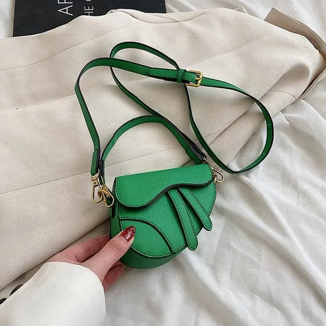 Toddler Girls Designer Bag - Mini Saddle Bag